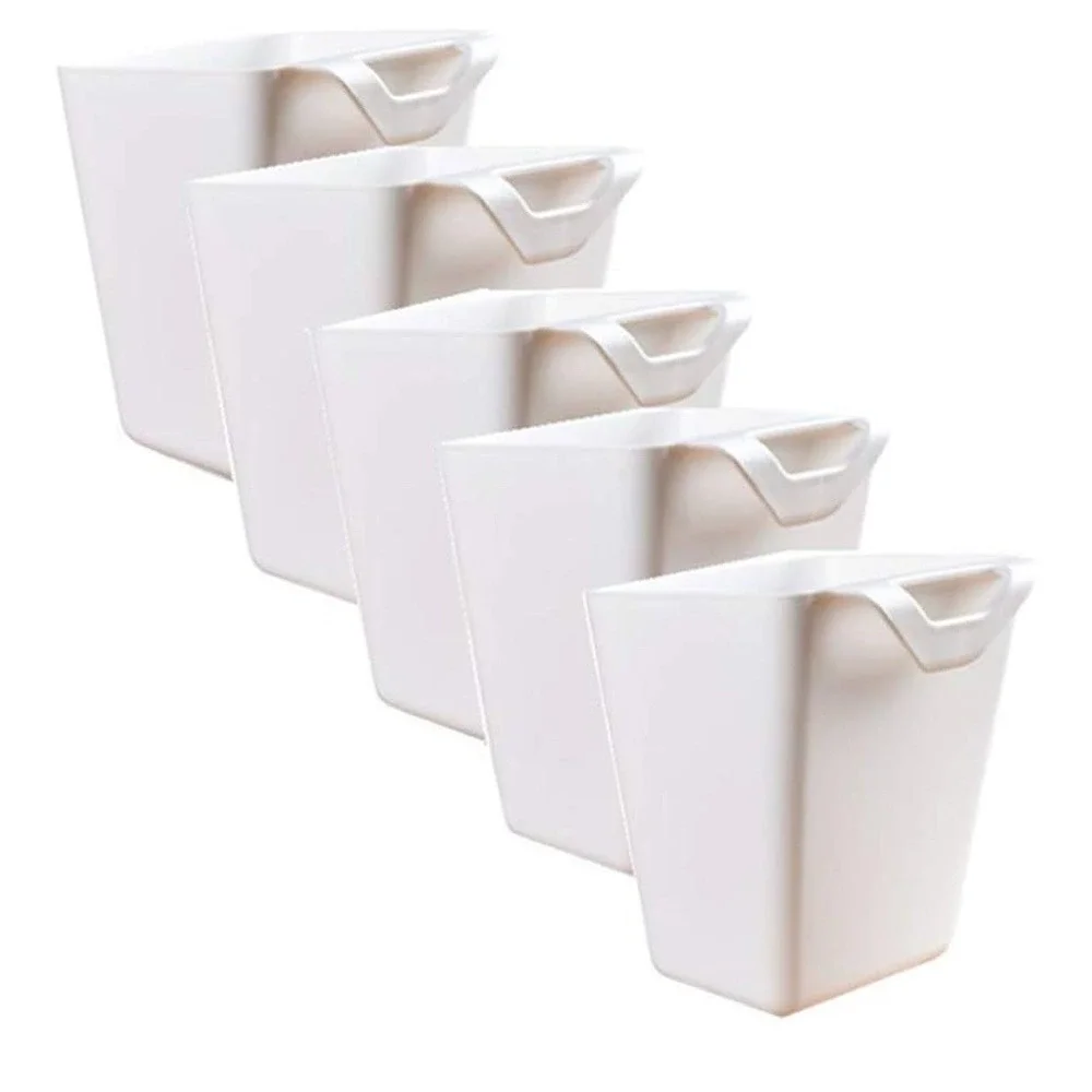 Scandi Minimalist Containers White Hanging Storage Cups Organizer Set of 30‎ NEW